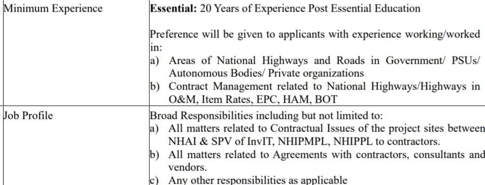 NHAI Recruitment 2024