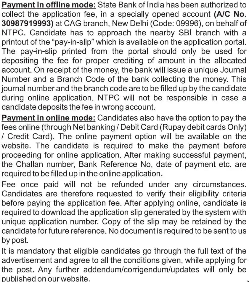 NTPC Recruitment 2024